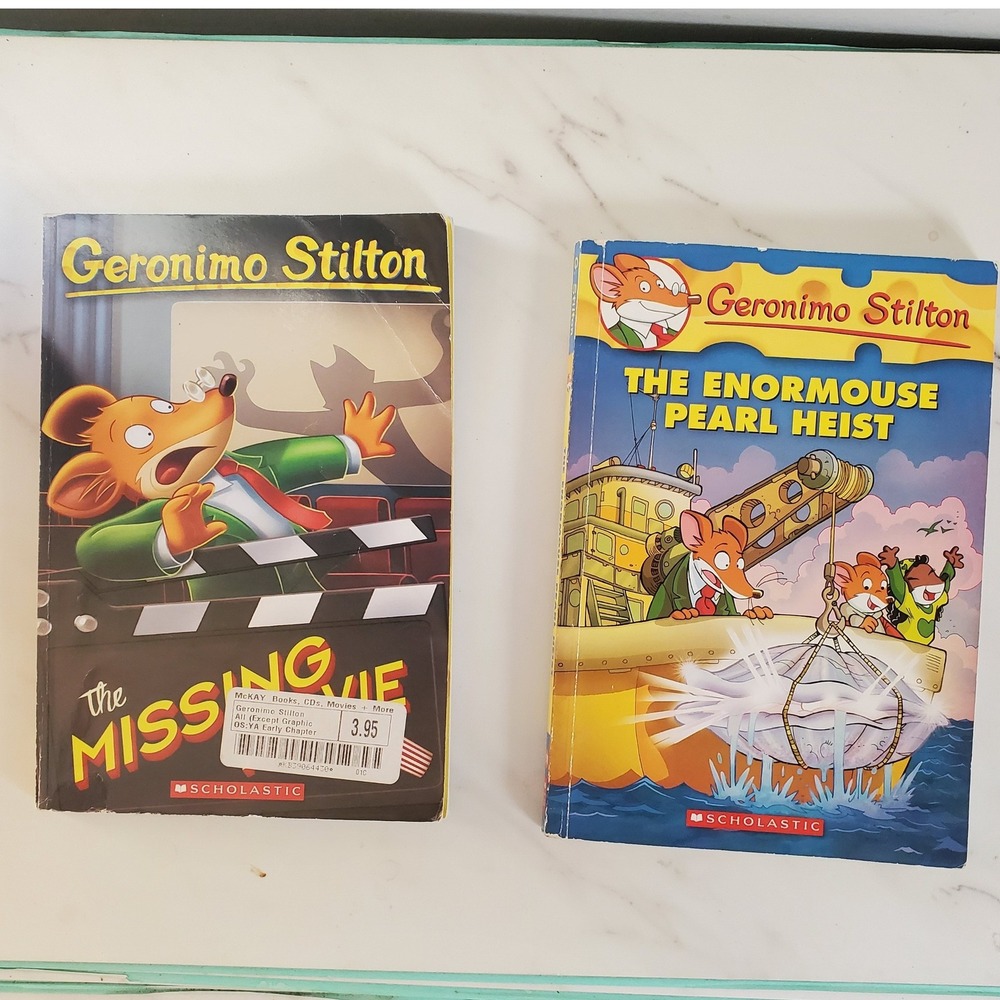 Geronimo Stilton Scholastic Book Lot The Enormouse Pearl Heist The Missing Movie